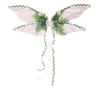 Pzuryhg Fairy Wings, Butterfly Wings with 3D Floral And Leaf Accents, Whimsical Dress-Up Costume Prop, Elegant Cosplay Accessory for Women And Kids, Festivals, Halloween, Photo Shoots