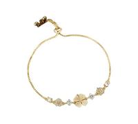 Pzuryhg Four Clover Bracelet, Clover Jewelry, Charm Bangle, Lightweight Comfort-Fit Design, Stackable Wrist Accessory, For Everyday Wear Evening, Versatile Wear, 2.36x1.57x1.18 In, 1 Pack