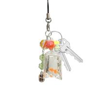 Pzuryhg Fun Keycharms, Cute Simulated Fish Keyring, Acrylic Material, Transparent Visibility, Water Bag-Shaped Pendant, Sea Animal Accessories for Jewelry Making