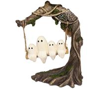 Pzuryhg Ghost Figure, Ghost Figurines, Cute Design Lightweight Decor Compact Size Handcrafted Detail Versatile Placement, Halloween Decorations for Living Room, 6.5x4.49x2.48inches