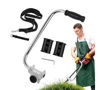 Pzuryhg Grass Trimmer Handle Extension, Aluminum Alloy Shaft with Clamp Bracket, Ergonomic Grip, String Trimmers, Easy Control for Lawn Cutting, Weed Wacker Attachment, Improves Yard
