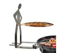 Pzuryhg Griglia per Salsicce per Barbecue, Supporto per Hot Dog per familiari e Amici, in Acciaio, con Bastoncini, Strumento per griglia Facile da trasportare, Accessorio da Tavolo per Picnic in