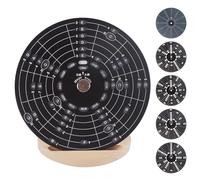 Pzuryhg Guitar Music Theory Disc Circles Of Fifths, Rounded Of Fifths, Circles Of Fifths Metal Melody Tool, Aluminum Alloy Music Theory Learning Tool, Melody School Supplies With Wooden Stand Holder