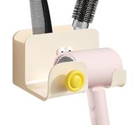 Pzuryhg Hair Dryer Hanger Organizer, Cute Wall-Mounted Hair Dryer Rack, ABS Safe And Harmless Storage Tool for Dormitory, Family Bathroom, Hotel, Guesthouse, 16x13.7x9.9cm Space-Saving