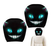 Pzuryhg Headrest Covers - 2 Piece Car Seat Protectors, Funny Automotive Decoration Set with Elastic Fit Design, Easy Install Slip On, Ideal for Halloween Christmas Vehicle Use