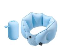 Pzuryhg Inflatable Neck Pillow, Inflatable Neck Pillowsfor Traveling on Plane, Milk Silk,TPU Cushion Support Sleeping Comfort Designed for Men, Women, Adults, Kids, Toddler During Flights, 6x6x10cm