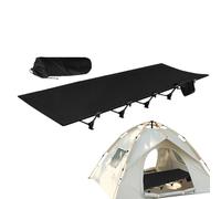 Pzuryhg Lettino da campeggio pieghevole, design portatile, pieghevole, nero, per escursioni, caccia, gite in, gite in spiaggia, dormire gli ospiti