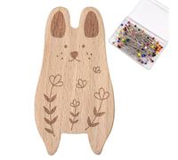 Pzuryhg Magnetic Pin Holder for Sewing, Cute Cartoon Animal Needle Organizer, Includes 100 Iron Pins, Multipurpose Magnetic Clip for Tailoring, Dressmaking And Quilting, 3.35 x 1.89 x 0.59 Inches
