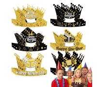 Pzuryhg New Year Hats With Fringe, Happy New Year Hats, Happy New Year Hats For Family, New Year Hats For Guests, Elegant Happy New Year Hats, Custom Happy New Year Hats