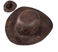 Pzuryhg Pirate Hat, Leather Colonial Hat, Secure Comfortable Fit, Dress Up Prop for Stage Show, Masquerade, School Plays, Family Gathering, Party, Birthday, Festival, Cosplay and Theater Performance