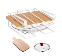 Pzuryhg Portacoperchi | Supporto Asciugatura Sottopensile | Organizzatore per Pentole e Padelle Sottopensile,Per Dispensa Cassetto Cucina Forno Utensile Guanto Cucchiaino Tagliere