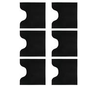 Pzuryhg Potty Training Mats, Reusable Toilet Protector Pads, 6-Piece U-Shape Non-Slip Absorbent Mat Set with Rubber and Felt Layers for Commode Use, Soft Deodorizing Floor Shield for Bathroom Hygiene