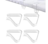 Pzuryhg Tablecloth Clamps, Clear Clamps for Table Cover Outdoor, ABS Windproof 4pcs Home Use Hold Down Clips, Heavy Duty for Picnics, Restaurant, Kitchen, Party, Weddings, 5x4x1.5cm