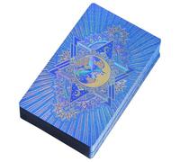 Pzuryhg Tarocchi, 80 carte originali per tarocchi in lamina d'oro per principianti, 12 x 7 cm, PET, età 144+