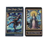 Pzuryhg Tarot Card, Starry Space Tarot, Fortune Telling Tarot, Divination Tarot Cards, Tarot Cards Game, Fate Divination Deck, Starry Space Themed Tarot Deck for Fate Divination and Fortune-Telling