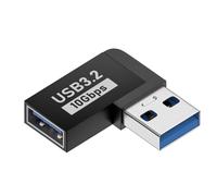 Pzuryhg USB 3.0 Adapter - Right Angle A Male to Female, 10Gbps High Speed Extension with Gold Plated Contacts, Slim Low Profile Design Ideal for Laptop PC TV Stations