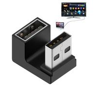 Pzuryhg USB 3.0 Adapter - Right Angle A Male to Female, 10Gbps High Speed Extension with Gold Plated Contacts, Slim Low Profile Design Ideal for Laptop PC TV Stations