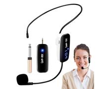 Pzuryhg Wireless Microphone Headset 2-in-1 Handheld and Headset with 165ft Range, 8-Hour Battery Life, 1/8 Inch Plug Compatible with Karaoke Speakers PA Systems Teaching Fitness Presentations