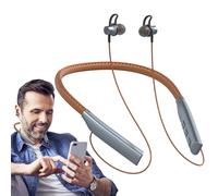 Pzuryhg Wrohto Neckband Wireless Headphones V5.0, 400mah Battery, In-Ear Sports Earbuds with 10m Range,10 meters Portable Around-Neck Headset for Walking, Conference Calls, and Daily Use