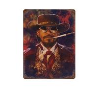 PZXXUEHY Django Unchained Movie PosterWall Decor Art Metal Tin Poster Modern Bar Decorations40x30cm
