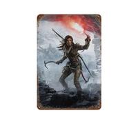 PZXXUEHY Poster con videogioco Rise of The Tomb Raider, decorazione da parete, poster in metallo moderno, decorazione per bar, 30 x 20 cm