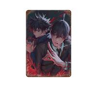 PZXXUEHY Poster decorativo da parete a tema anime Chainsaw Man Aki Hayakawa, decorazione artistica da parete, poster in metallo, decorazione moderna per bar, 30 x 20 cm