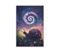 PZXXUEHY Poster di Star Shell Snail Tra Fiori Colorati, Quadro Decorativo su Tela Poster Stampa Moderna per Famiglia Camera da Letto Poster Decorativo 40 x 60 cm