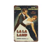 PZXXUEHY Poster retrò del film La La Land Decorazione da parete Art Metal Tin Poster Modern Bar Decorations30x20cm