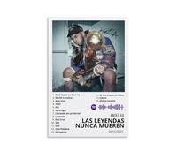 PZYASX Anuel AA Las Leyendas Nunca Mueren - Poster impermeabile da parete su tela, adatto per ufficio, camera da letto, soggiorno, poster 50 x 75 cm, senza cornice