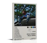 PZYASX J. Cole 2014 Forest Hills Drive, poster impermeabile da parete su tela, adatto per ufficio, camera da letto, soggiorno, poster 50 x 75 cm, con cornice