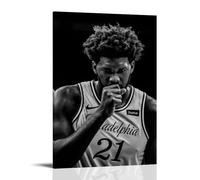 PZYASX Joel Embiid - Poster da parete impermeabile, su tela, adatto per ufficio, camera da letto, soggiorno, poster 20 x 30 cm, stile cornice