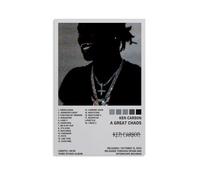 PZYASX Ken Carson A Great Chaos - Poster da parete su tela, impermeabile, adatto per ufficio, camera da letto, soggiorno, poster 50 x 75 cm, senza cornice