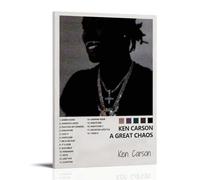 PZYASX Ken Carson - Poster da parete impermeabile su tela, motivo: "A Great Chaos", adatto per ufficio, camera da letto, soggiorno, poster 20 x 30 cm, con cornice