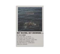PZYASX Loyle Carner - Poster da parete impermeabile, con scritta in inglese "Not Waving But Drowning", dipinto decorativo su tela, adatto per ufficio, camera da letto, soggiorno, poster 60 x 90 cm