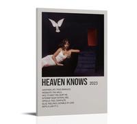 PZYASX PinkPantheress Heaven Knows - Poster da parete su tela, impermeabile, adatto per ufficio, camera da letto, soggiorno, poster, 40 x 60 cm, con cornice, stile 26
