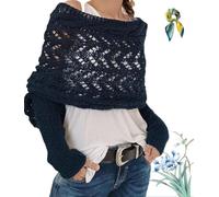 PZZPPU Multifunctional Scarf with Sleeves,Women's Shrug,Knitted Cable Wrap for Women,Scarf with Sleeves Crochet Pattern