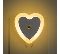 Q&A 6pcs Luce Notturna Led Da Presa,Lampada notturna a LED con sensore ON/OFF automatico intelligente,lampada plug-in 0.5w per,camera da letto,bagno,corridoio,scale o camera oscura (Warm,C)