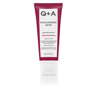 Q+A Crema idratante quotidiana all'acido ialuronico (75 ml), crema viso idratante con acido poliglutammico ed estratto di crusca di riso, per una pelle morbida, uniforme e nutriente, senza profumo