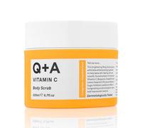 Q+A Peeling corpo vitamina C (200 ml), peeling corpo esfoliante, scrub di zucchero sbiancante e idratante con oli essenziali di agrumi, vitamina C e olio di enotera
