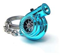 Q&A Portachiavi Turbo Con Suono, Ricaricabile LED Mini, USB Turbocompressore, Per Macchina/Deco, Regali (Blue)