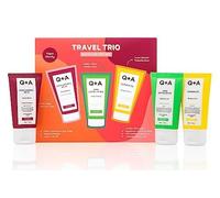 Q+A Set Regalo da Viaggio per la Cura del Corpo, contenente un Detergente Corpo all'Acido Ialuronico, uno Scrub Corpo Esfoliante con AHA e una Lozione Corpo alla Ceramide, ciascun prodotto da 50ml