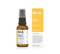 Q+A Siero multi-peptide (30 ml), siero viso anti-età con polipeptidi, senza profumo, leviga le rughe, migliora il tono della pelle ed elasticità per una carnagione giovanile