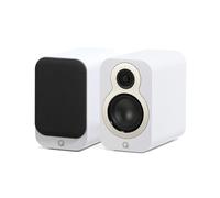 Q Acoustics 3010c - Coppia di altoparlanti compatti da scaffale, colore bianco satinato, tipo a 2 vie, driver bassi da 4", tweeter da 2,3 cm, altoparlanti stereo/altoparlanti passivi per sistema audio