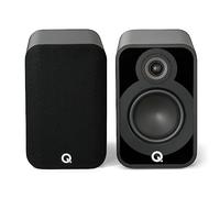 Q Acoustics 5020 Coppia di altoparlanti da scaffale nero satinato, driver medio/basso da 12,7 cm, tweeter da 1", sistema stereo per home theater, sistema audio surround per TV/giradischi