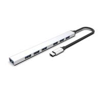 Q-BAIHE HUB USB in lega di alluminio TIPEC Splitter a 7 porte USB 1 Drag 7 adatto per computer portatili