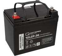 Q-Batteries 12LCP-36 12V - 36Ah Batteria Piombo Tipo Ciclico AGM - Deep Cycle