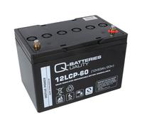 Q-Batteries 12LCP-60/12V - 63Ah Batteria Piombo Tipo Ciclico AGM - Profondo