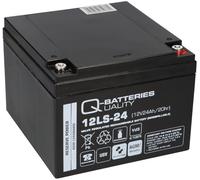 Q-Batteries 12LS-24 12V 24Ah Batteria Piombo AGM VRLA Con VdS 26Ah 28Ah