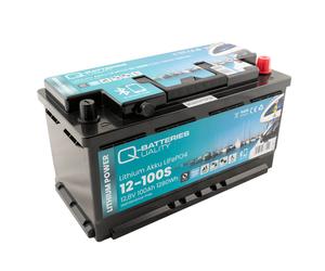 Q-Batteries Batteria al litio 12-100S 12,8V 100Ah 1280Wh LiFePO4 con Bluetooth per camper e barche