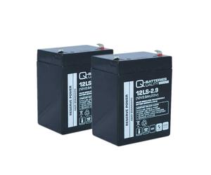 Q-Batteries Batteria di ricambio per sollevatore da bagno e sollevatore di pazienti 24V 2.9Ah (2 x 12V)